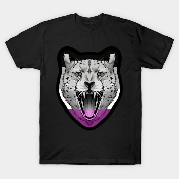 illustrated CHEETAH PRIDE series (ace pride flag) T-Shirt by illustratelaw